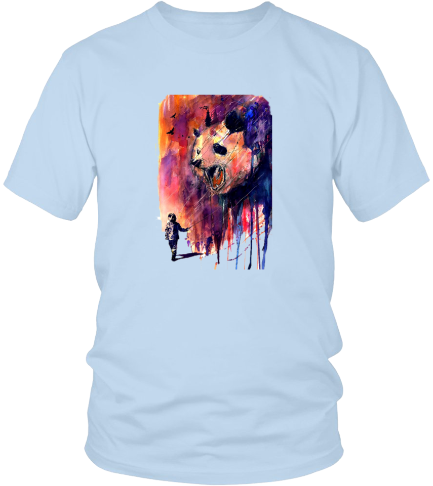 Panda Watercolor T-shirt - Out To Play Framed Art Print - Scoop Black Mini 10" (960x960), Png Download