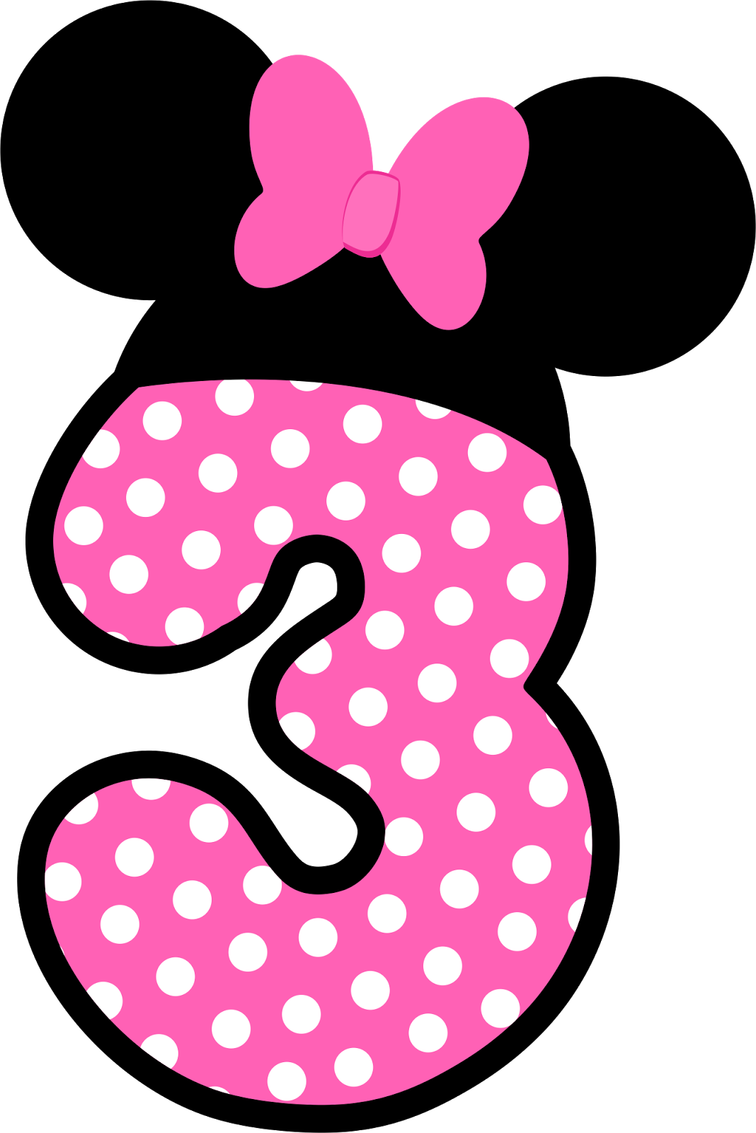 Números A Lo Minnie En Rosa - Numero 2 Minnie Rosa (1068x1600), Png Download