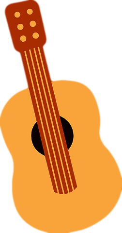 Mini Guitar Cute - Cute Guitar Clip Art (252x480), Png Download
