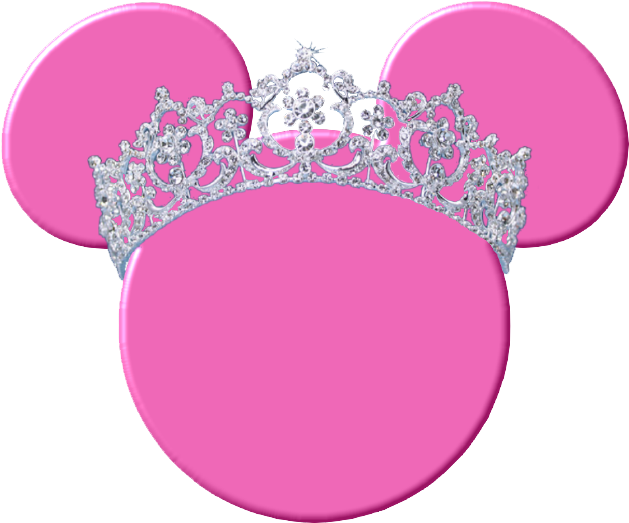 Crown Clipart Minnie - Pink Minnie Mouse Head Clip Art (661x555), Png Download