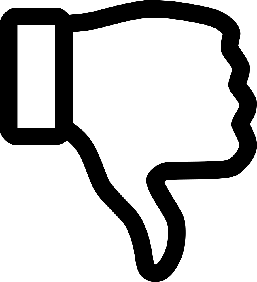 Thumbs Down - - Clip Art (892x980), Png Download