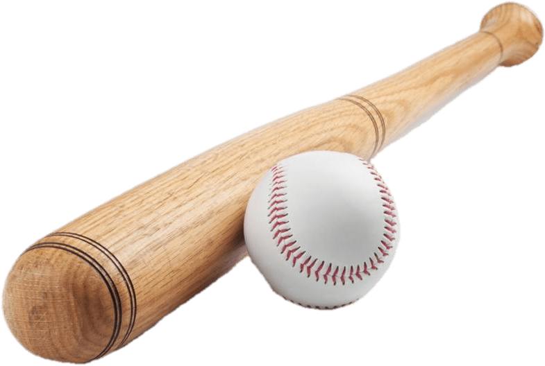 Baseball Bat & Ball - Base Ball And A Bat (813x564), Png Download