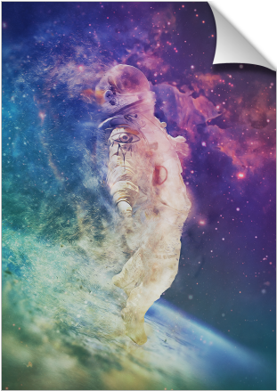 Astronaut Breaking Through To The Other Side - Astronaut Dissolving Through Space Iphone & Ipod (674x516), Png Download