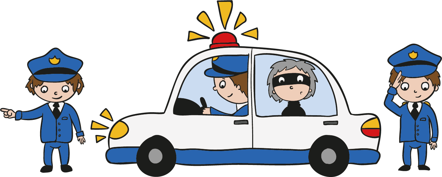 Banner Freeuse Stock Africa Clipart Poster - Police Catch Thief Cartoon (1432x573), Png Download