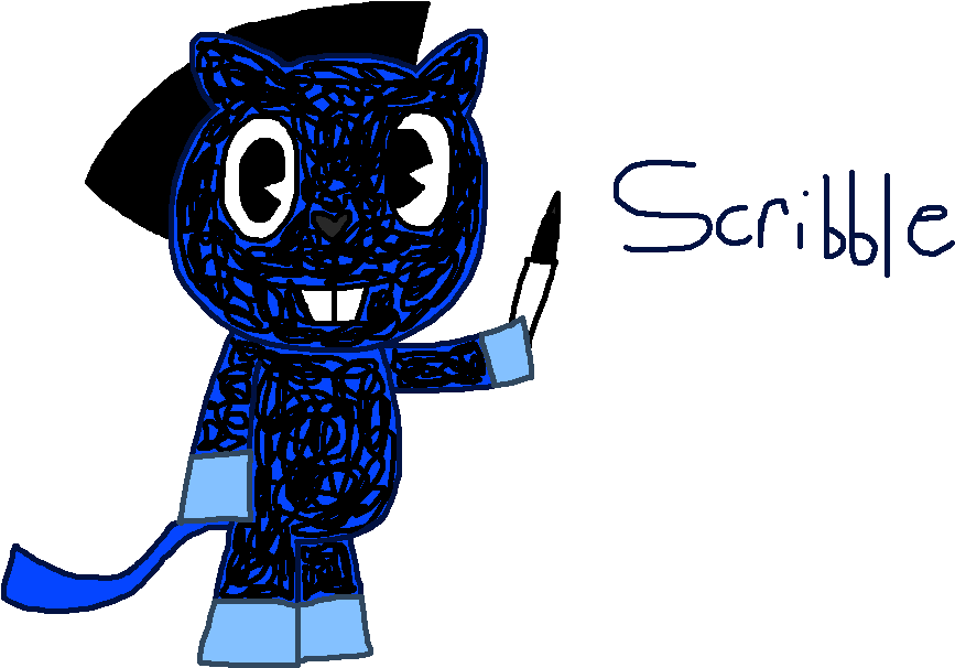 Scribble - Cartoon (886x628), Png Download