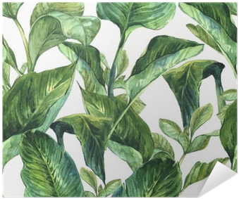 Tropical Leaves Wallpaper Watercolour (400x400), Png Download