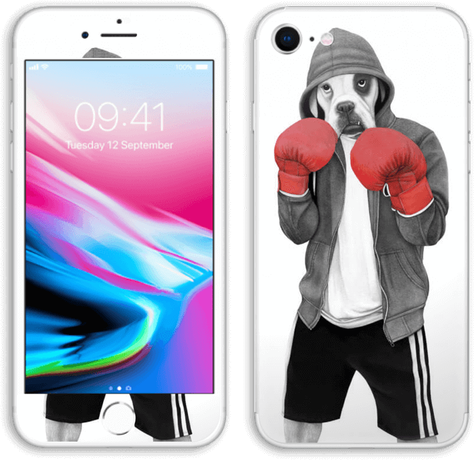 Street Boxer - Iphone 8 Plus Argent (800x779), Png Download