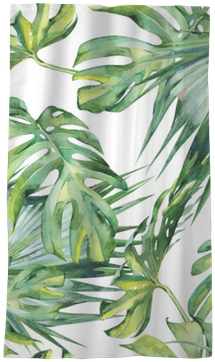 Seamless Watercolor Illustration Of Tropical Leaves, - Upstreet Graphite Pickleball Paddle Set Of 2 (400x400), Png Download