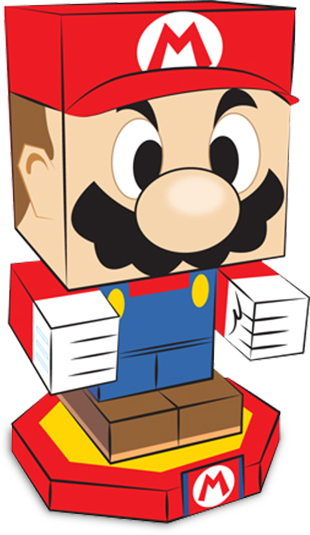 Paper Luigi Paper Gumba Paper Yoshi Paper Mario - Mario And Luigi Paper Jam Papercraft Mario (310x535), Png Download