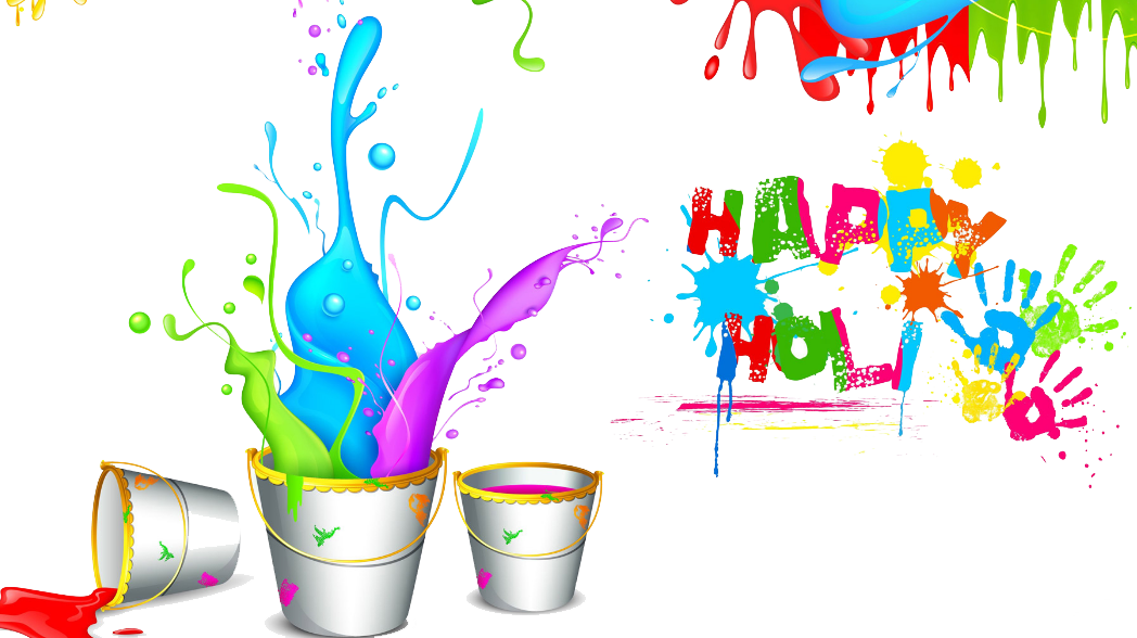 Happy Holi Png (1048x588), Png Download
