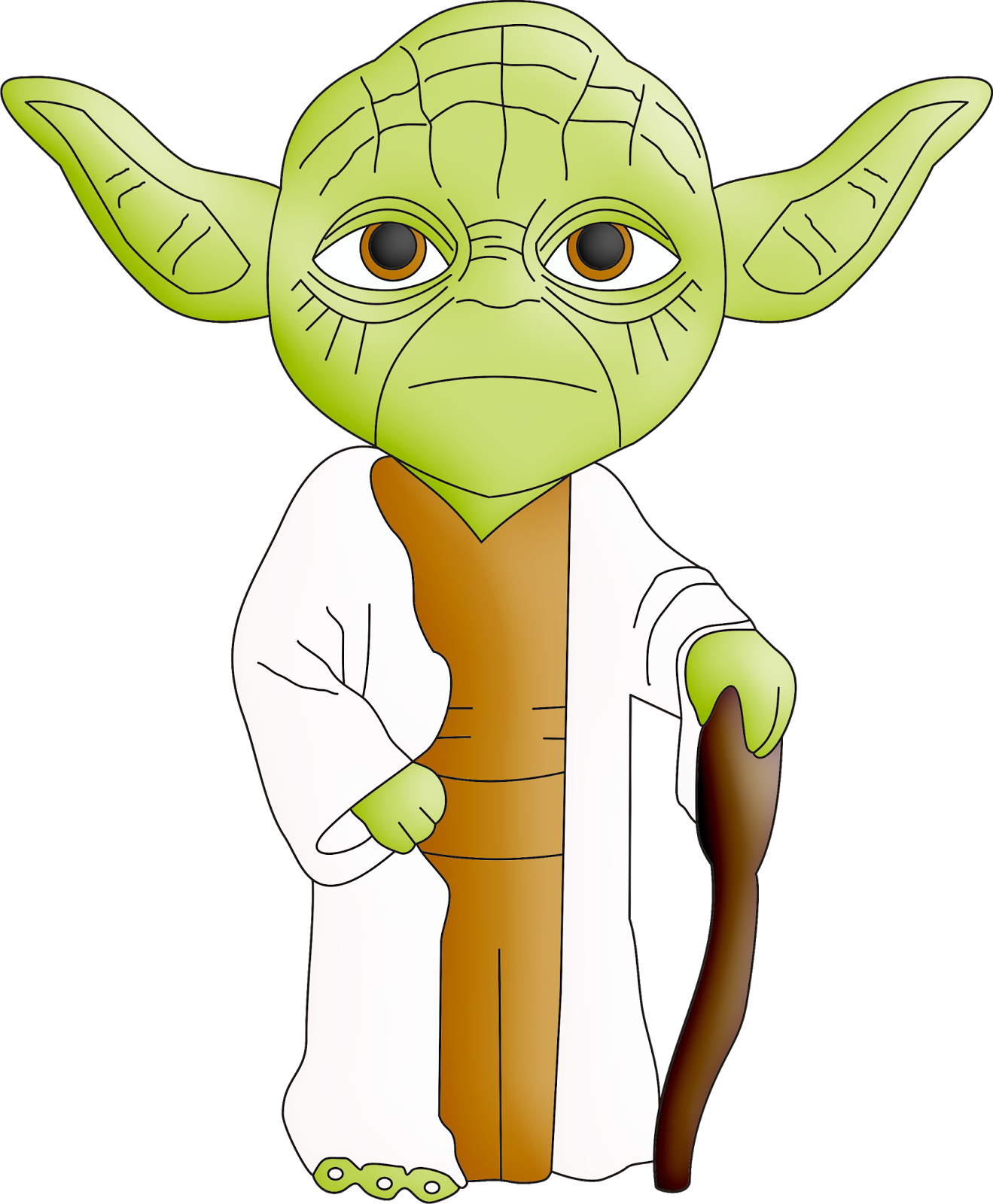 Banner Royalty Free Star Wars Scrapbook Free Printable - Yoda Clip Art (1319x1600), Png Download