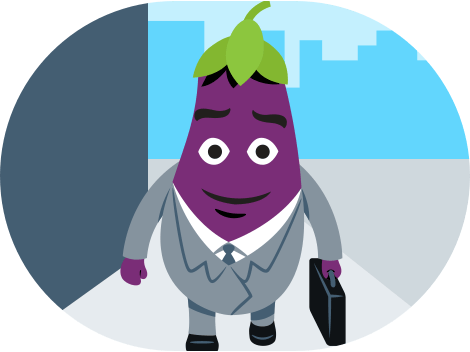 Eggplant Life - Sticker (470x352), Png Download