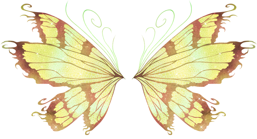 Lana Mythix Wings By Colorfullwinx On Deviantart - Yellow Fairy Wings Png (1024x586), Png Download