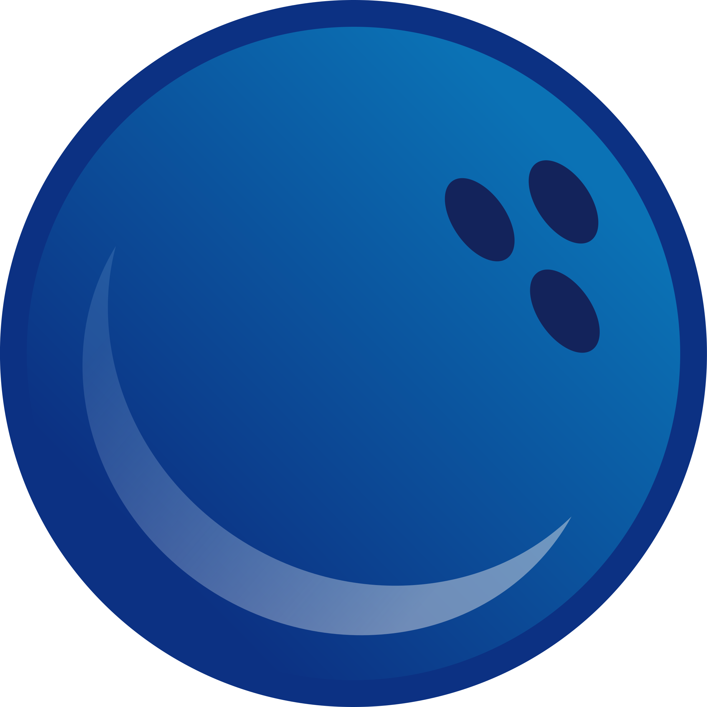 Freeuse Library Bowling Ball Clipart Black And White - Blue Bowling Ball Cartoon (600x600), Png Download