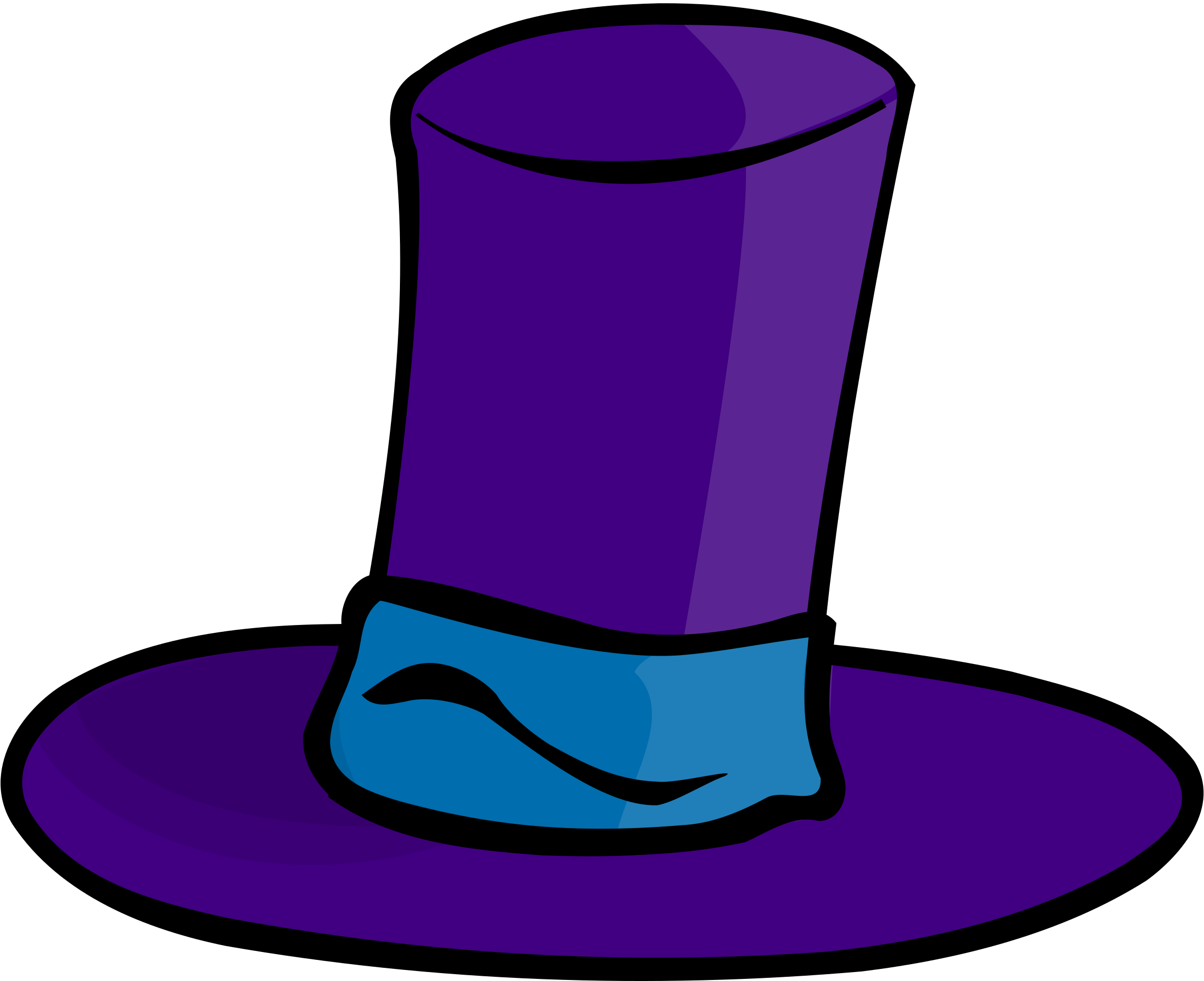 Original Png Clip Art File Purple Top Hat Svg Images (600x489), Png Download