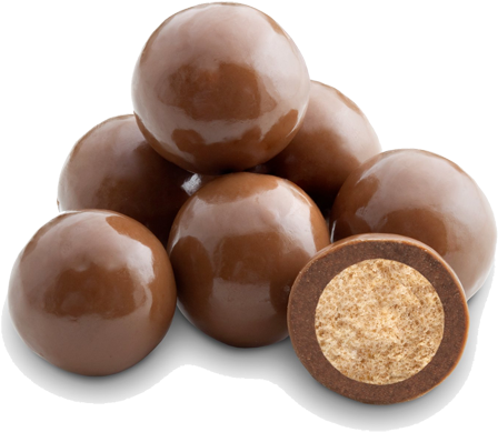 Reduced Sugar Milk Chocolate Malt Balls - Chocolate (500x500), Png Download