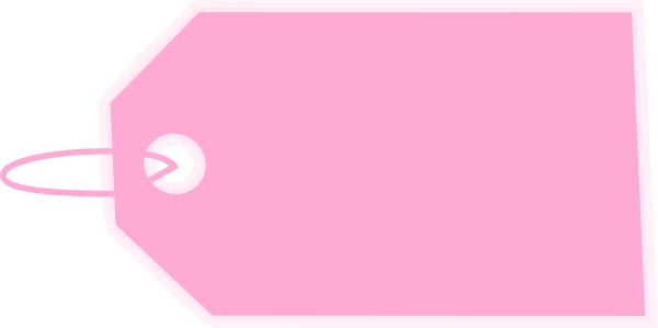 Pink Price Tag Png (600x299), Png Download