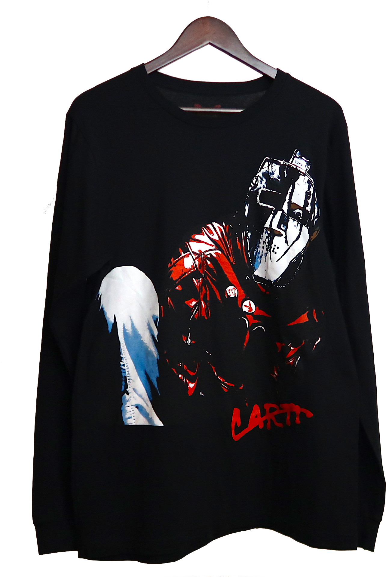 Playboi Carti Jason Mask Long Sleeve - Long-sleeved T-shirt (1397x1918), Png Download