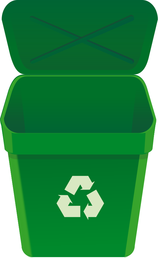 Trash Bin Clip Art (548x900), Png Download