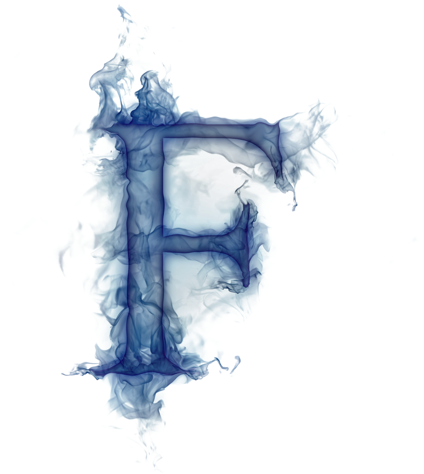 White Smoke Png Images Letters K - Letter F (1432x1600), Png Download
