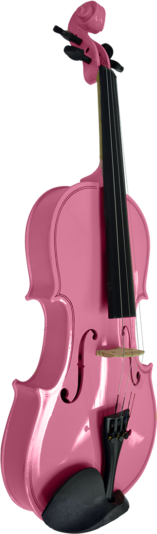 Colored 4/4 Ensemble Pink Vi4412r-pk - Violin (800x1200), Png Download