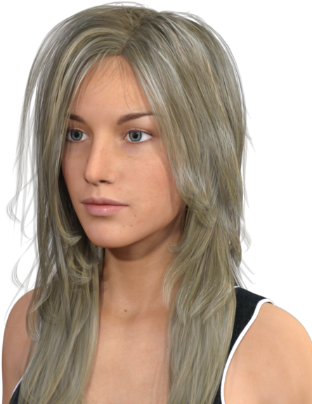 Blond Hair - Blond (500x600), Png Download