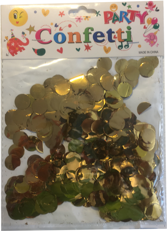 Round Shape Confetti Foil 1,5 Cm Gold - Gold (800x800), Png Download