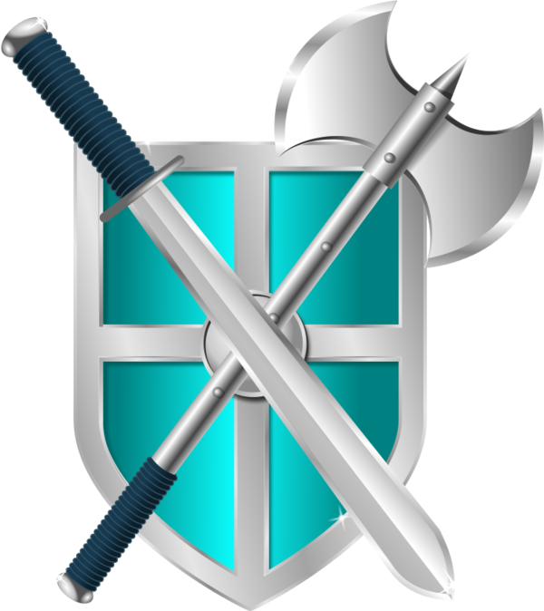 Sword - Sword Battle Axe Shield Clipart (600x674), Png Download