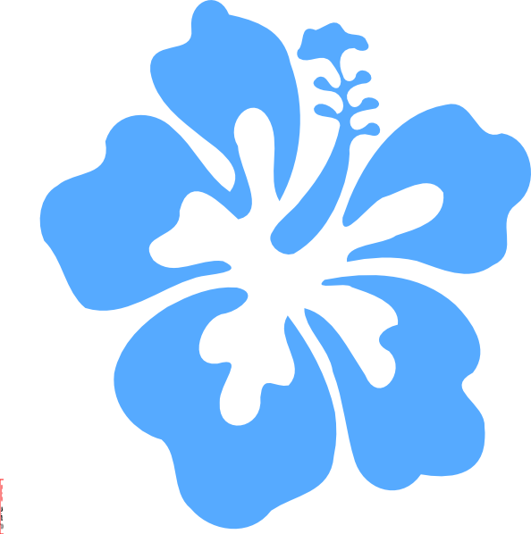 Hibiscus Flower Images Clipartllection - Blue Hibiscus Flower Clip Art (594x598), Png Download