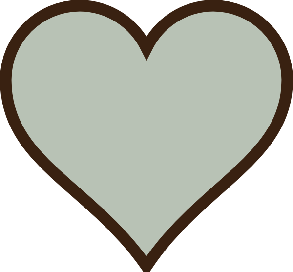 Heart, Green, Brown Png Clip Art (600x557), Png Download