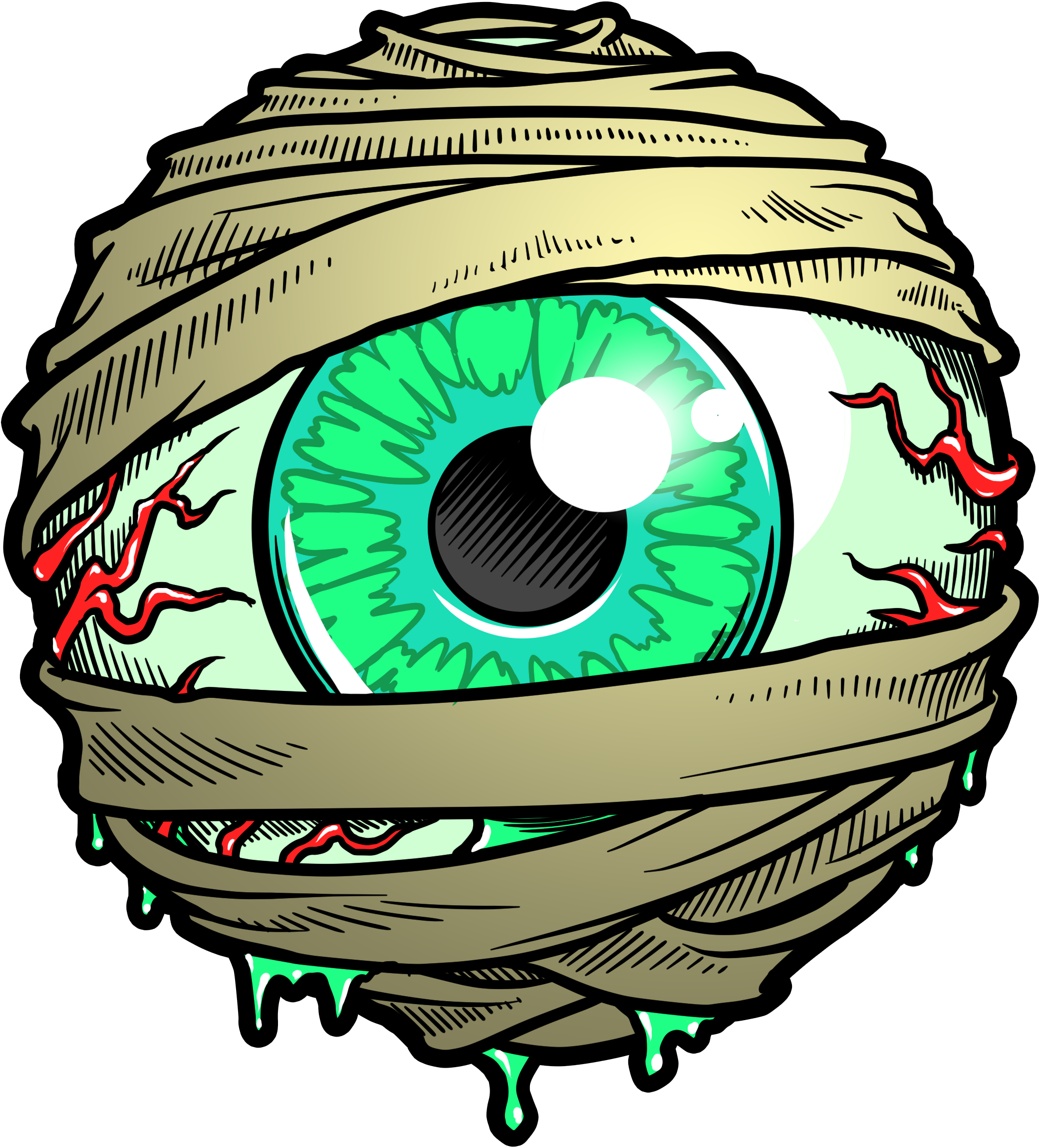 Royalty Free Eyeball Clipart Nose - Mummy Eyeball (2082x2298), Png Download