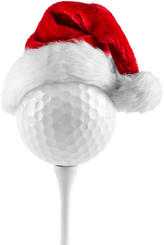 Christmas Golf Ball - Baseball With Santa Hat (355x500), Png Download