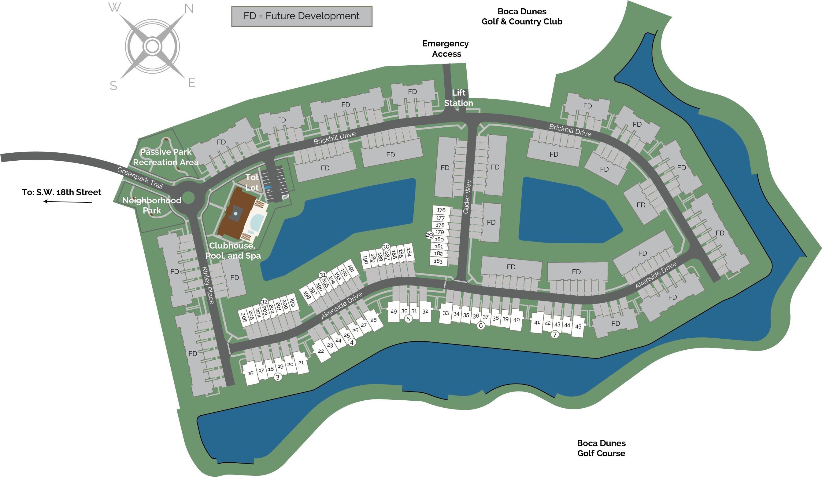 Live The Boca Lifestyle Shopping & Dining - Map (2880x1700), Png Download