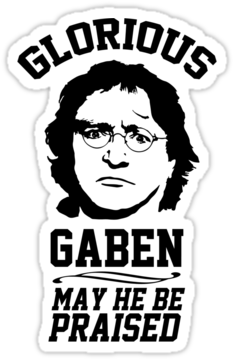 Omg, Lord Gaben Has Blessed You With A Knife Haha - Gabe Newell (375x360), Png Download