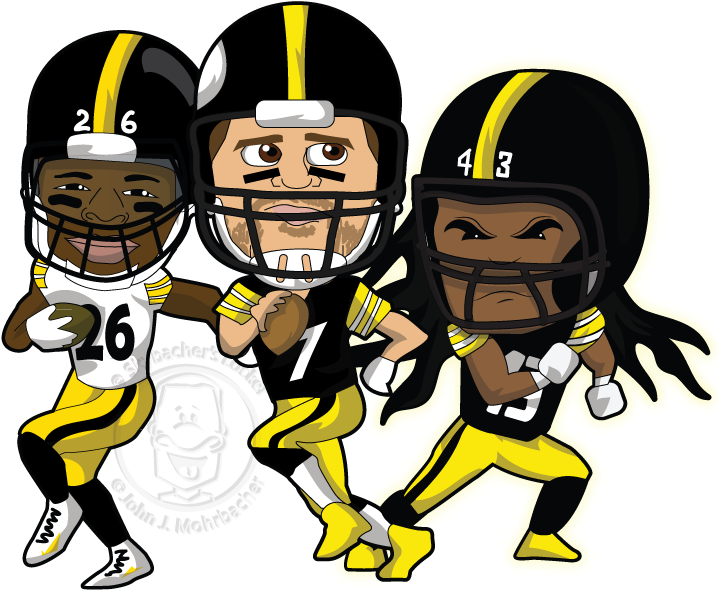 Antonio Brown Colouring Pages - Pittsburgh Steelers (792x612), Png Download