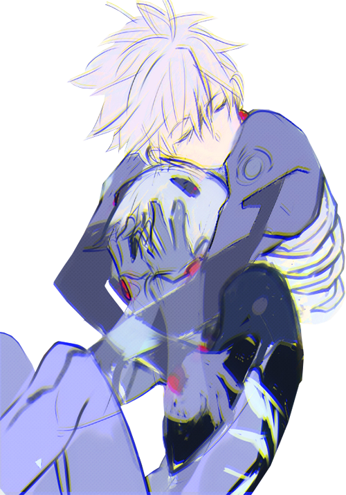 Illustrations - Yaoi Evangelion (500x716), Png Download