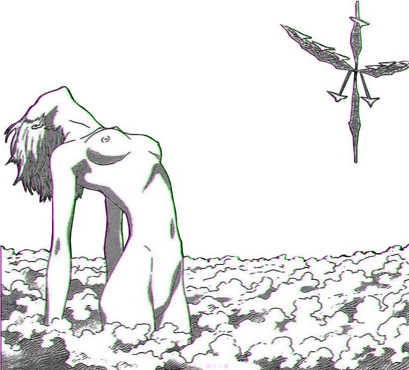 Nenecchi - Evangelion Black And White (824x793), Png Download