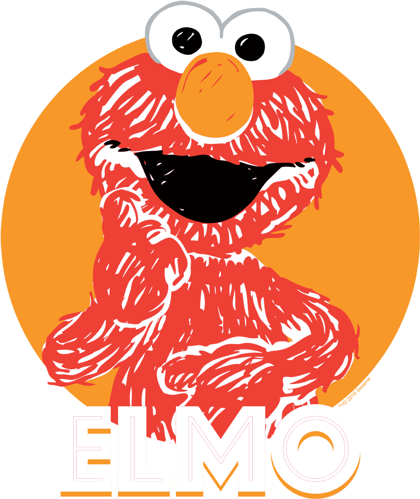 Sesame Street Elmo Scribble Men's Heather T-shirt - Sesame Street Scribbles 10-piece Toddler Bedding Set (850x1008), Png Download
