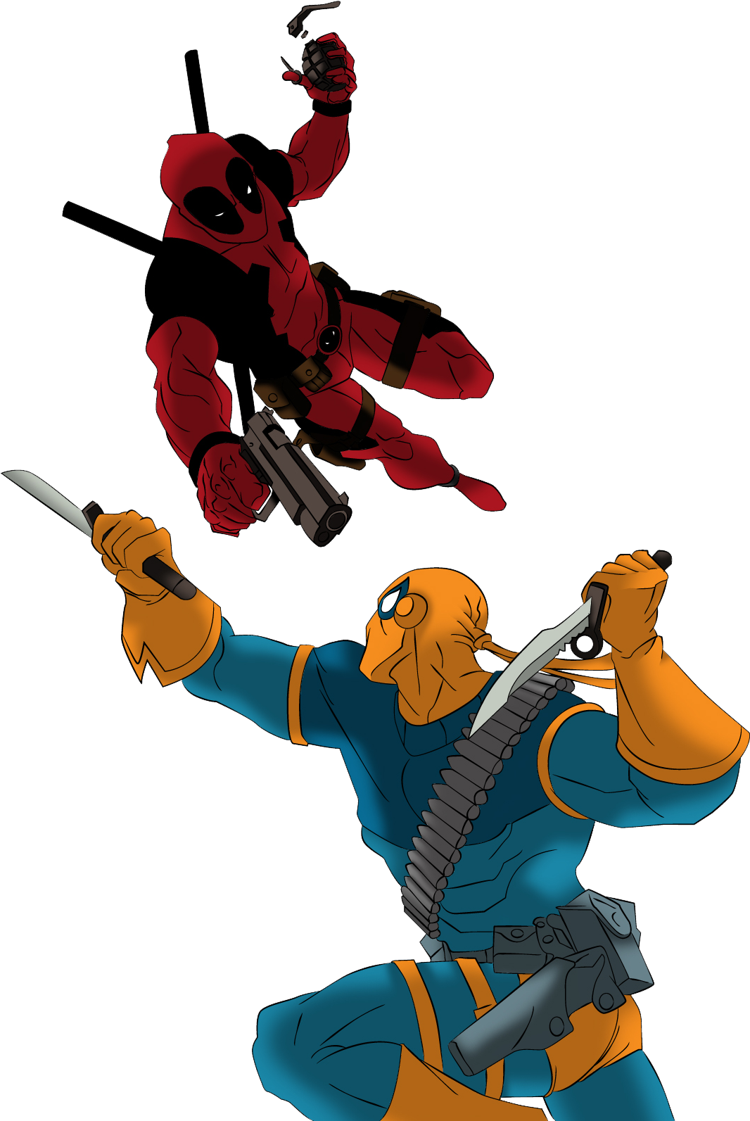 Deadpool Deathstroke Marvel - Deadpool Vs Deathstroke Png (1122x1600), Png Download