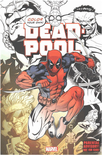 Color Your Own Deadpool Colouring Book - Marvel Color Your Own Deadpool (600x600), Png Download
