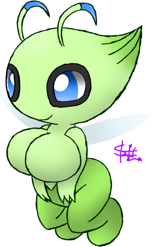 296kib, 1024x1075, Celebi Gift 361485777 - Celebi Pokemon As A Female Naked (1024x1075), Png Download