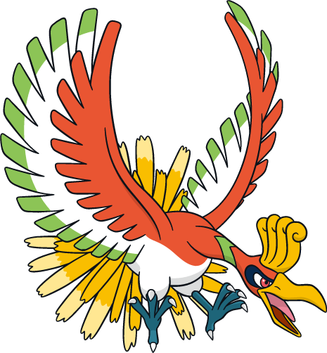 Pokemon Ho Oh (465x502), Png Download