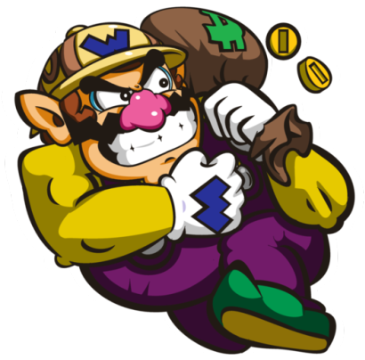 Wario From Wario Land By Bluejackg Another Drawing, - Cartoon (500x443), Png Download