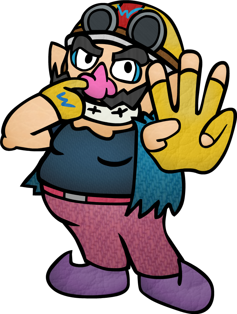Wario In His Biker Outfit As He Appears In Brawl Minus - Brawl Minus Art (791x1046), Png Download