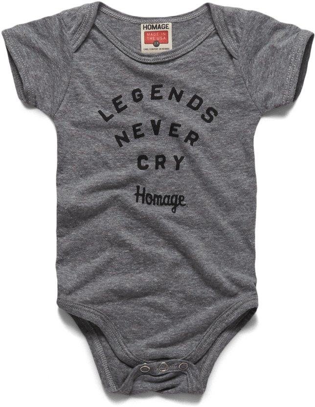 Legends Never Cry Baby One Piece - Infant (2000x2000), Png Download