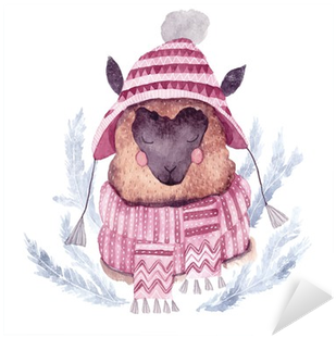 Watercolor Vector Alpaca Illustration - Watercolor Painting (400x400), Png Download