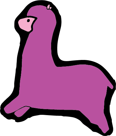 Magentaalpacatag (388x456), Png Download