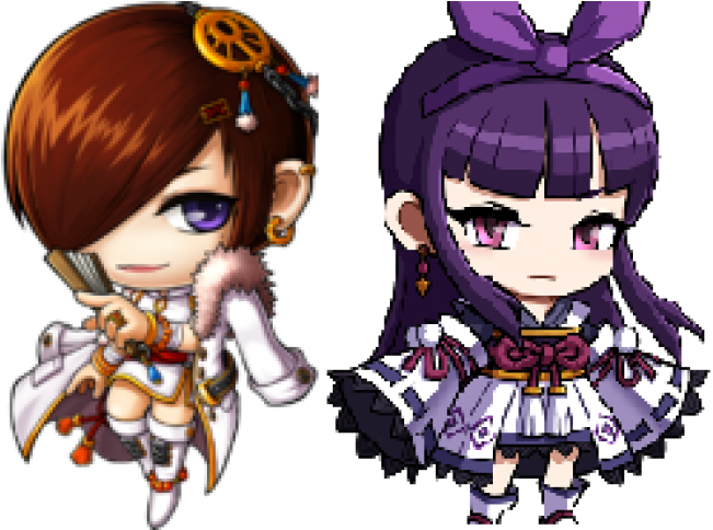 Maplestory Female Dual Blade (650x650), Png Download