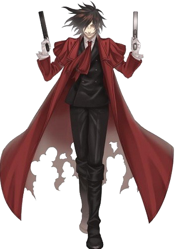 Alucard - Alucard Hellsing Full Body (353x502), Png Download