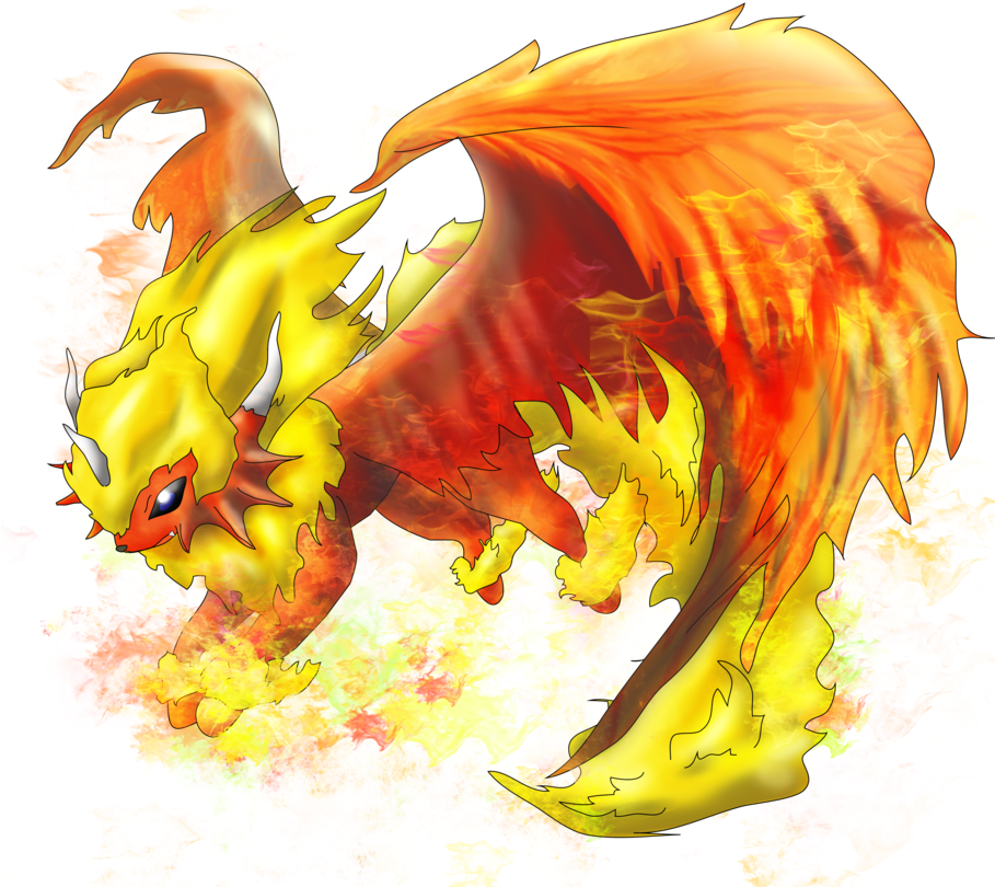 Mega Flareon Dragon Mode (908x880), Png Download